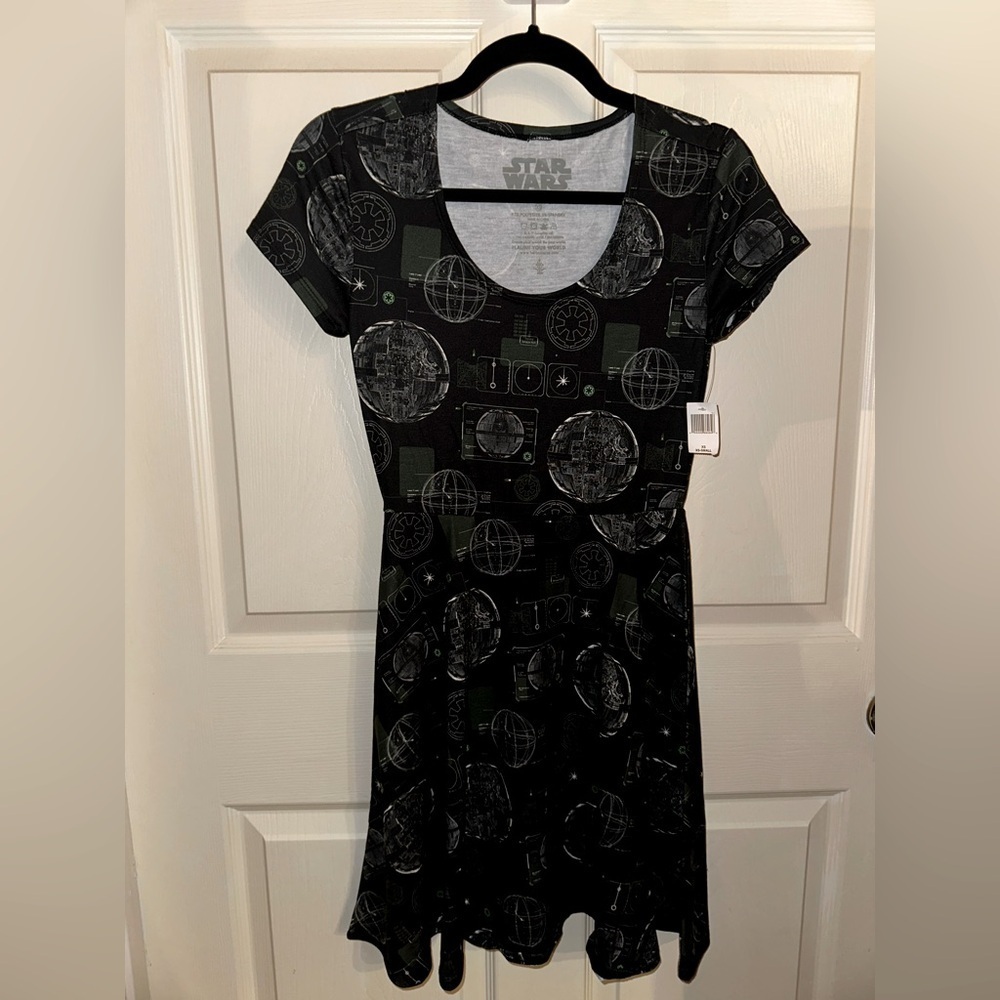 Star Wars Her Universe Disney parks Death Star pattern skater Dress XS
